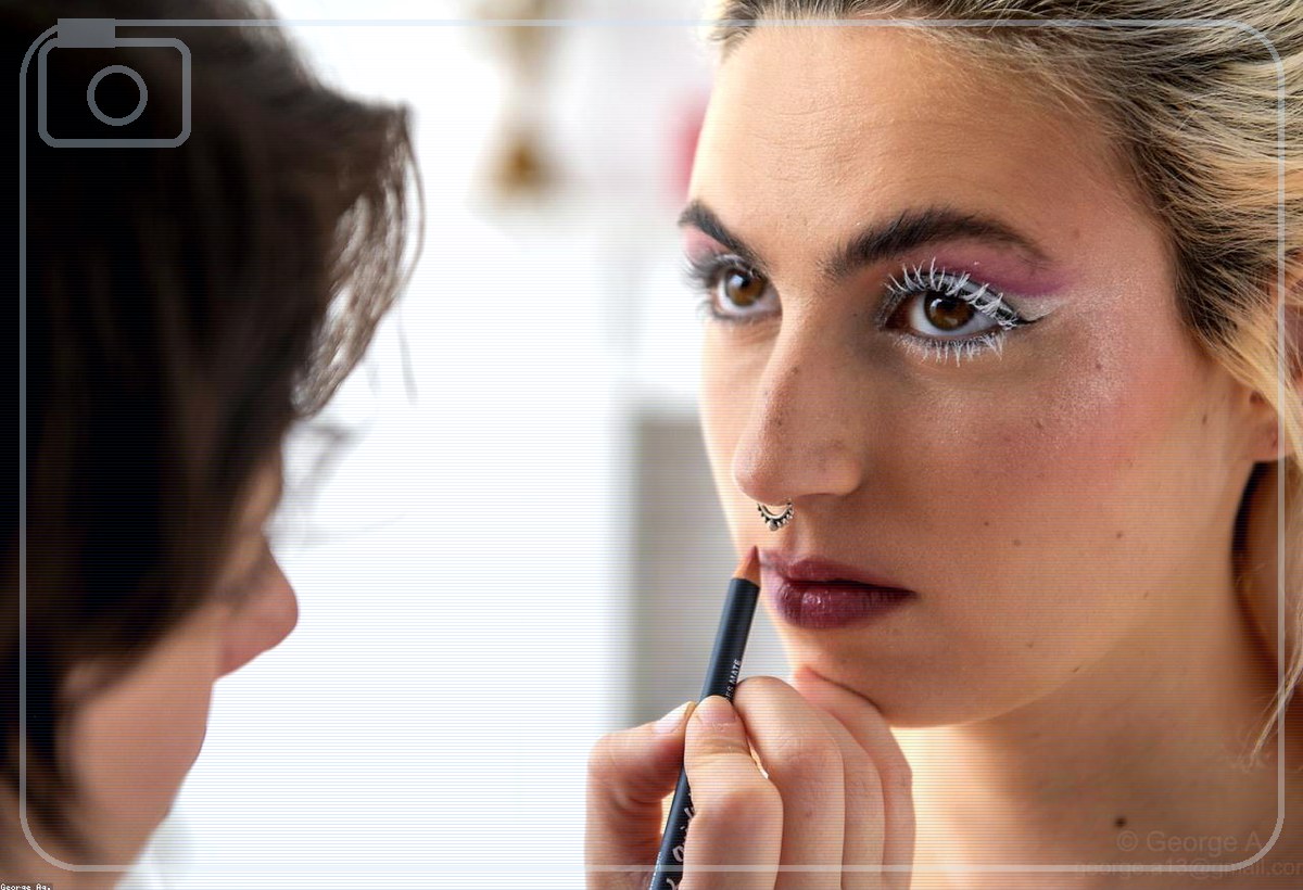 beauty close-up in photo studio